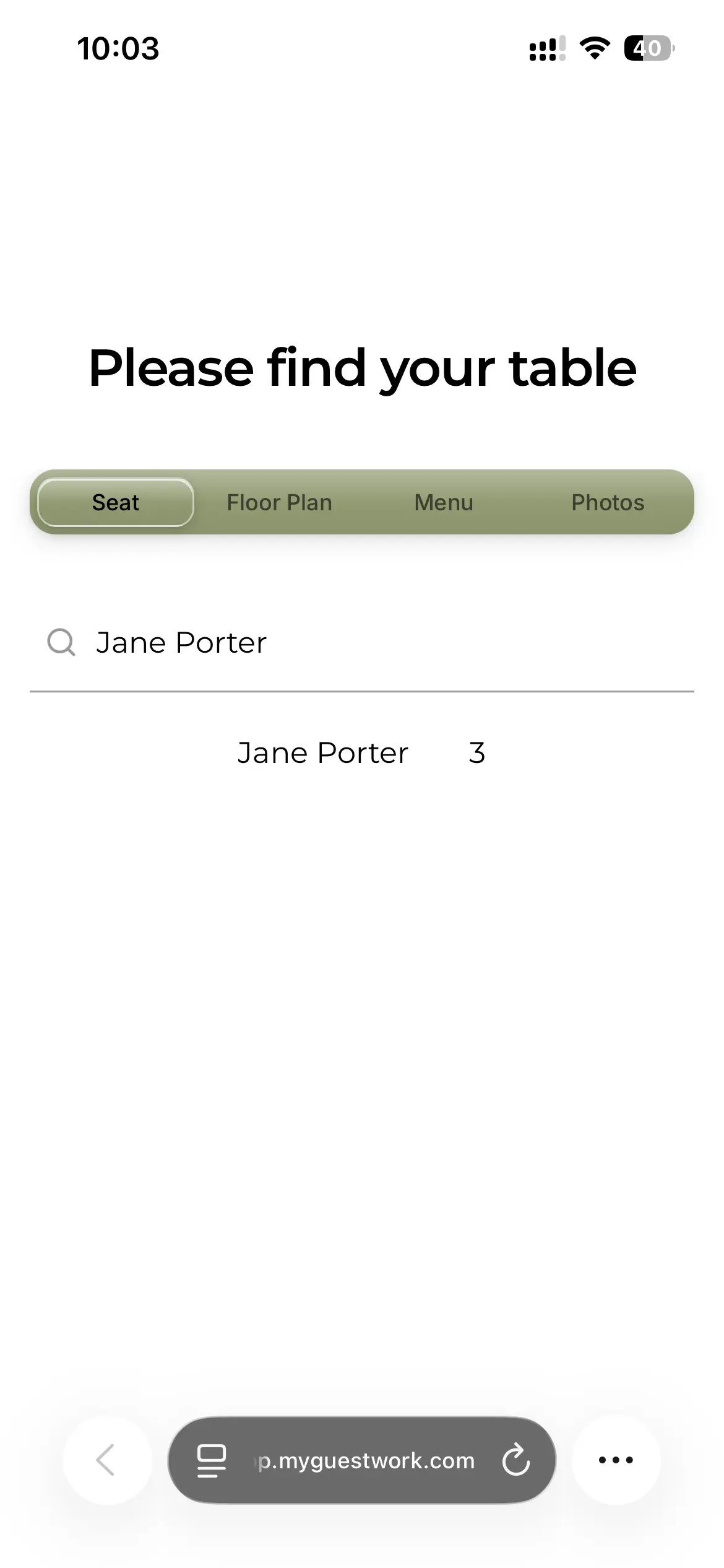 Classic theme: a clean, light-toned guest view