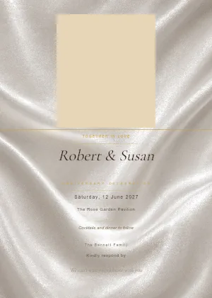 Photo Anniversary Celebration invitation template