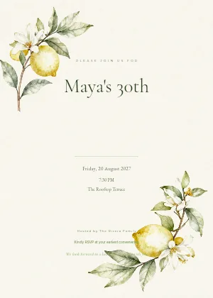 Garden Birthday Brunch invitation template