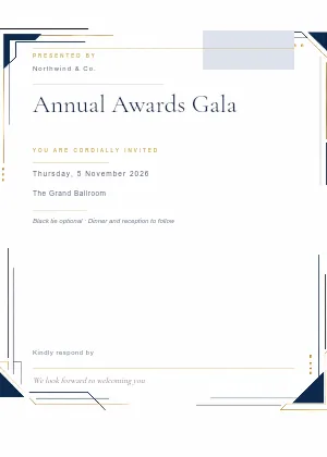 Executive Editorial invitation template