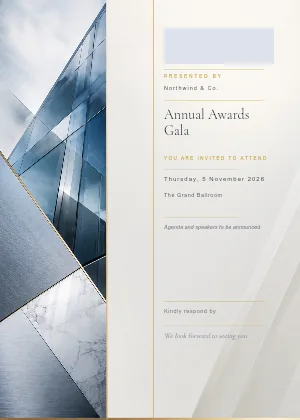 Modern Corporate Grid invitation template