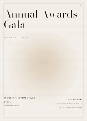 Product Launch Editorial invitation template