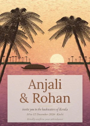 Backwaters Golden Hour invitation template